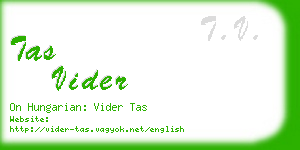 tas vider business card